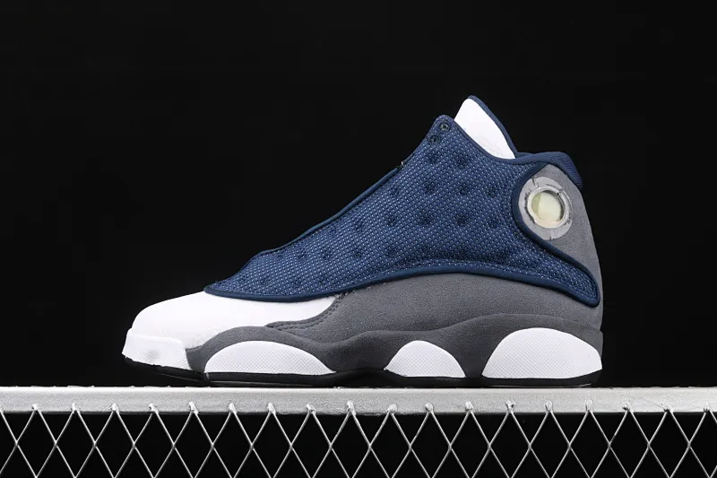 All categories Air Jordan Jordan series basketball shoes Air Jordan 13 Air Jordan 13 Flint GIGI AJ13 Joe 13 white blue navy blue 3M reflective version 415171-404